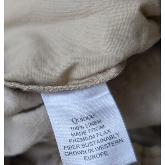 Quince Women Pant 100% European Linen Color Flax Pull On Elastic Waist Size XS - Picture 8 of 12